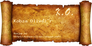 Kobza Olivér névjegykártya